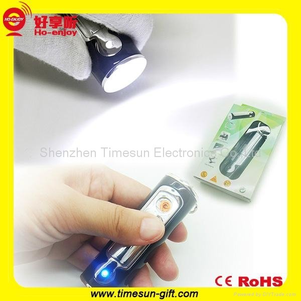 USB Lighter with Mini LED Torch 2