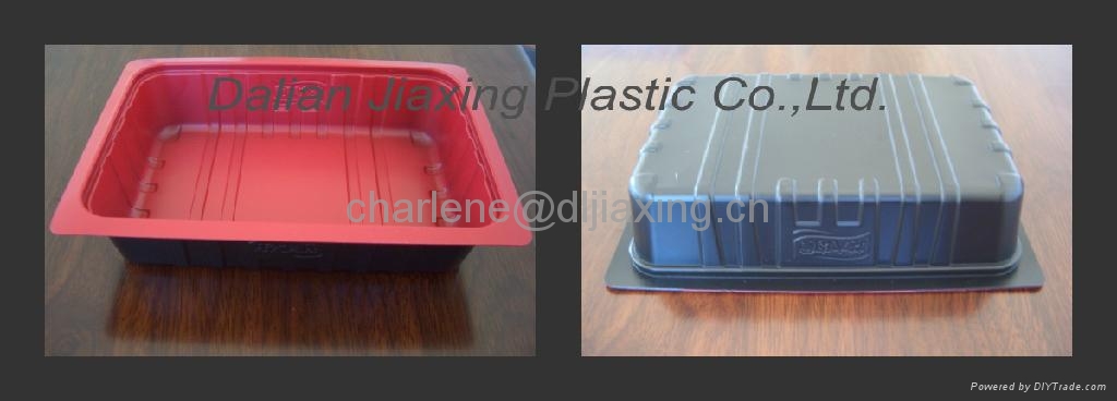 PP/EVOH/PE High Barrier Retort Meat Tray 3