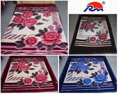 Raschel Blanket(King Size 2 Ply/1 Ply Carving Embossed Printed)