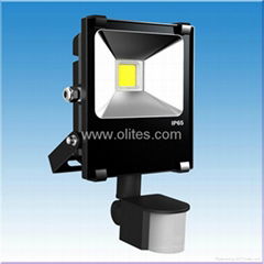 photocell and motion sensor LED flood light