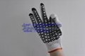 10 Gauge white cotton knitted safety glove with PVC dots 