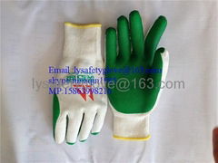 heavy duty rubber  palm coated gloves 