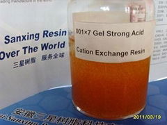 001×7 Styrene series Gel Strong Acid Cation Exchange Resin