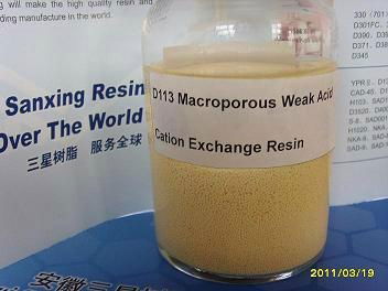 D113 Macroporous Weak Acid Cation Exchange Resin