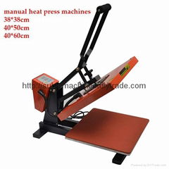 Manual heat press machines for tshirt with high pressure 