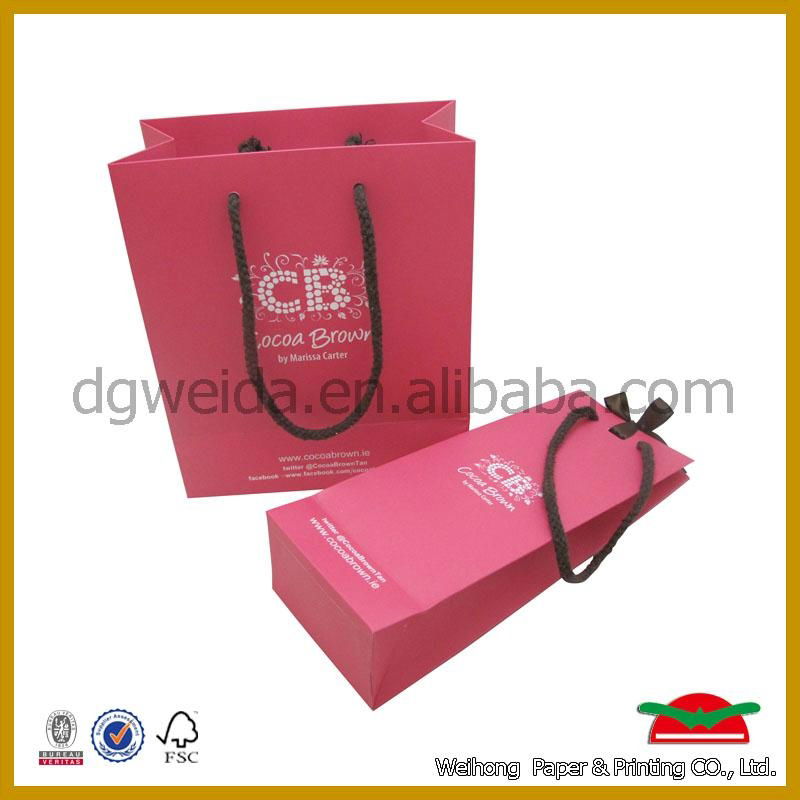 Luxury rose paper bag for hair box 2