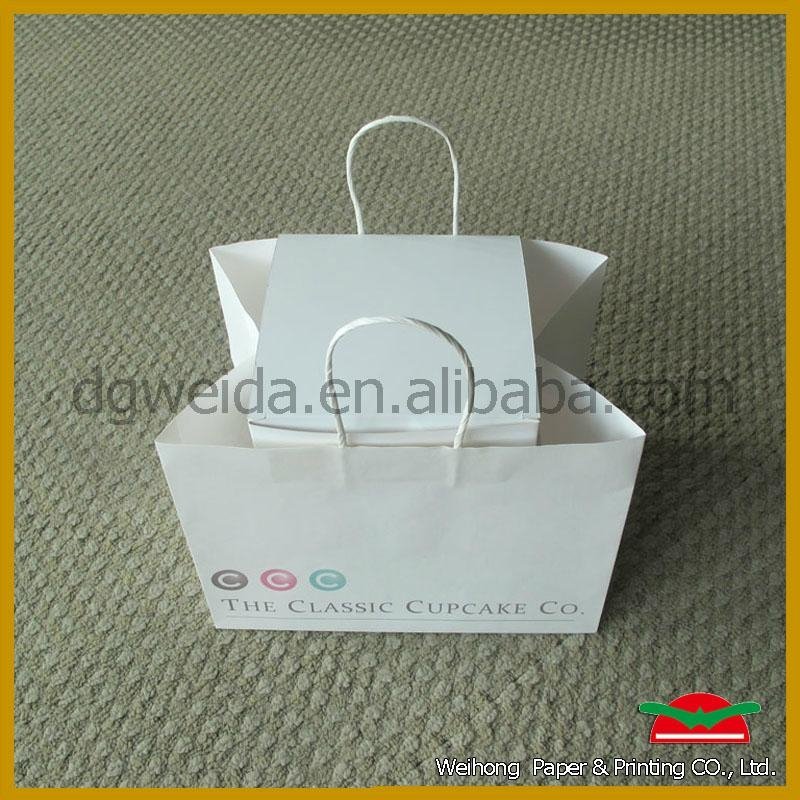 white kraft paper bag for cake box 2
