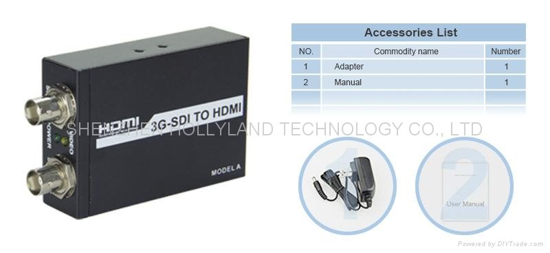 3G/HD SDI to HDMI converter 4