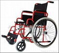 Steel wheelchair with the size of 18
