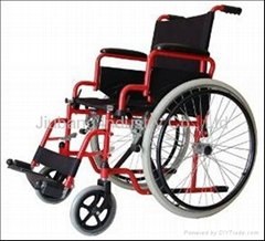 Steel wheelchair with the size of 18 inches