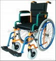 Pediatric steel wheelchair with the size