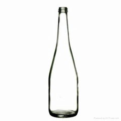 White 750ml Burgundy Wine Glass Bottle