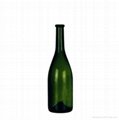 Burgundy glass bottle with cork