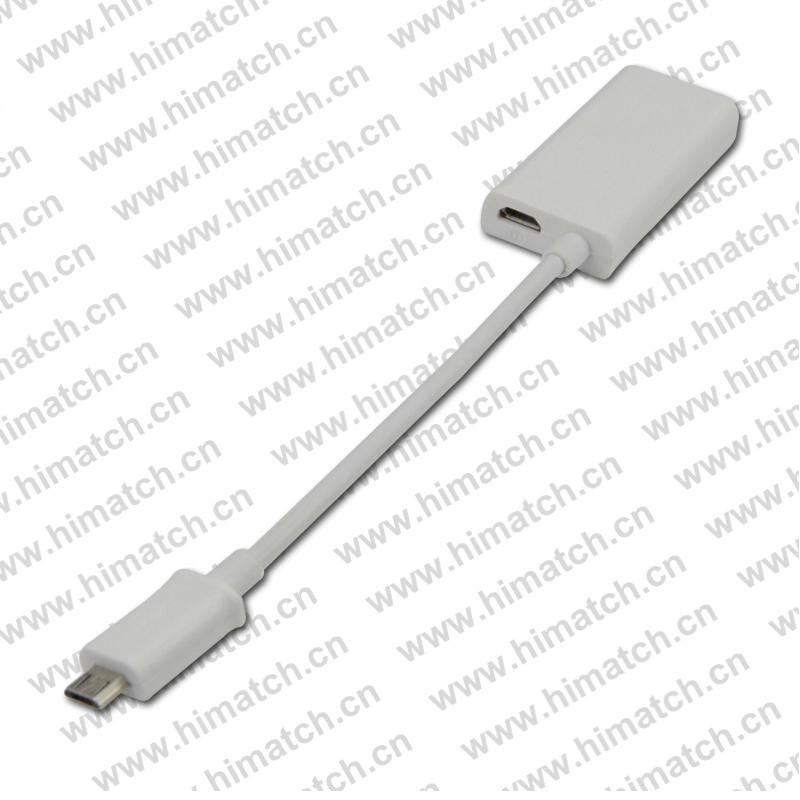 Micro USB to VGA Adapter Cable for Smartphone (white color) 2