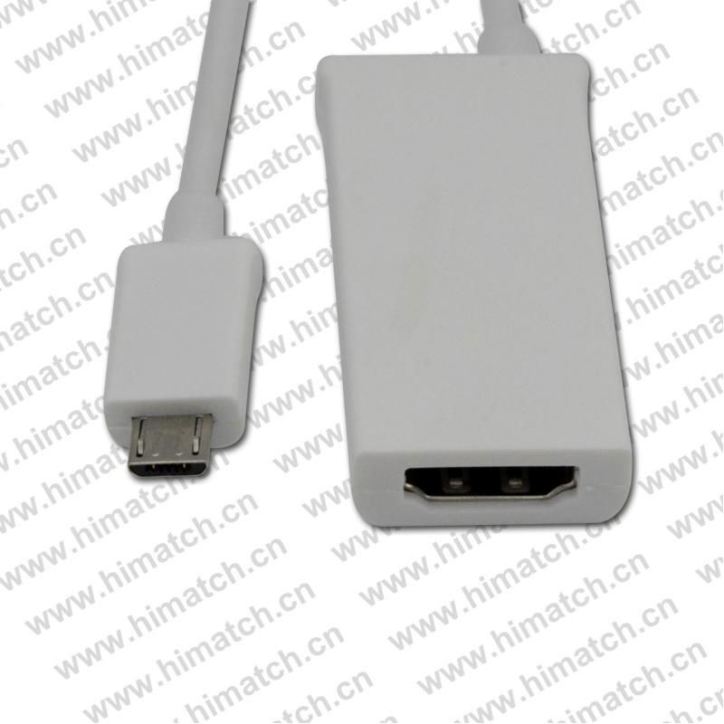 Micro USB to VGA Adapter Cable for Smartphone (white color) 4