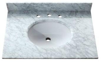 Bianco Carrara White Marble Bathroom Vanity Tops