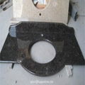 Tan Brown Granite Curved Bathroom Vanity Tops