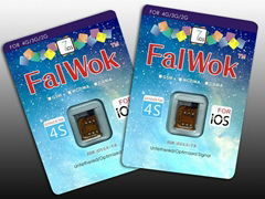 New FalWok iOS 7 For iPhone 4S All iOS 7 Carrier Unlock sim card Work 3G sim car