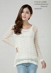 Ladies Fashion Knitted Sweater Pullover 