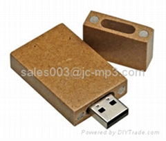 Recycled USB Drive with Engraved Logo, Memory Storage