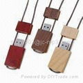 wooden  USB stick with lanyard with CE