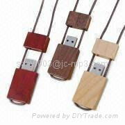 wooden  USB stick with lanyard with CE/FCC/ROHS