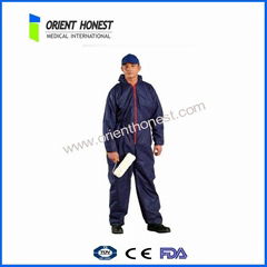 Protective PP+PE Red Disposable Coveralls