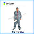 Protective PP+PE Red Disposable Coveralls 2