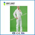 Protective PP+PE Red Disposable Coveralls 5