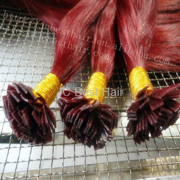 2014 Hot sale alibaba Brazilian virgin remy human flat-tip hair extension wholes 3