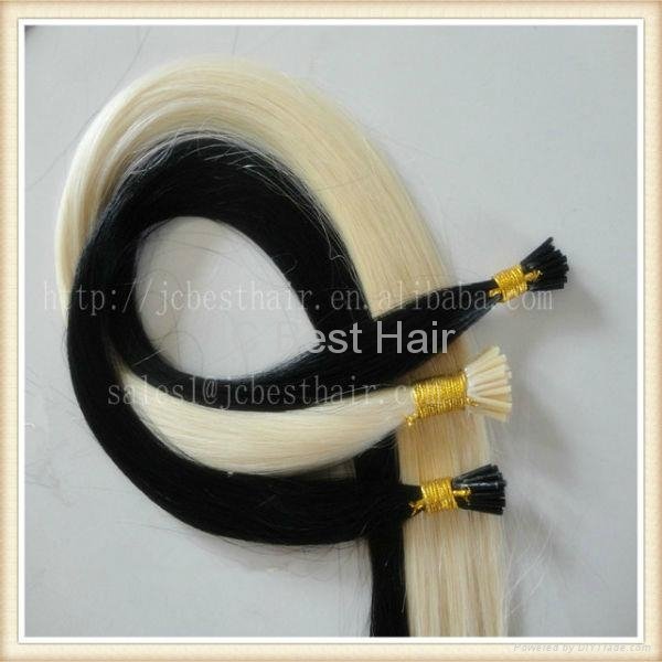 2014 Hot sale I-tip Indian virgin Human remy Pre-Bonded Hair Extension 3