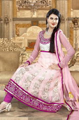 Pavitraa  Unique Pink Color Long Anarkali Salwar Kameez