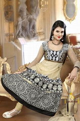 Pavitraa  Exotic Black and Beige Salwar Kameez