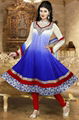 Pavitraa  Exquisite Red, White and Royal Blue Salwar Kameez