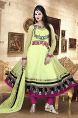 Pavitraa  Magnificient Light Green and Pink Salwar Kameez