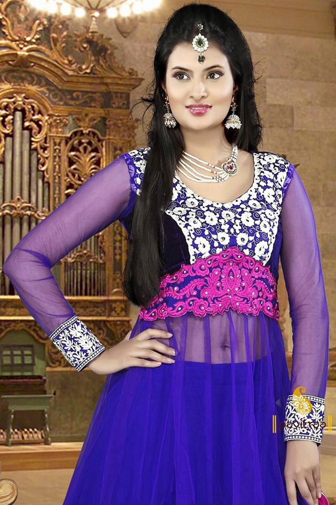 Pavitraa  Mesmerizing Blue and Pink Color Salwar Kameez 2
