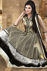 Pavitraa  Elegant Black and Beige COlor Salwar Kameez