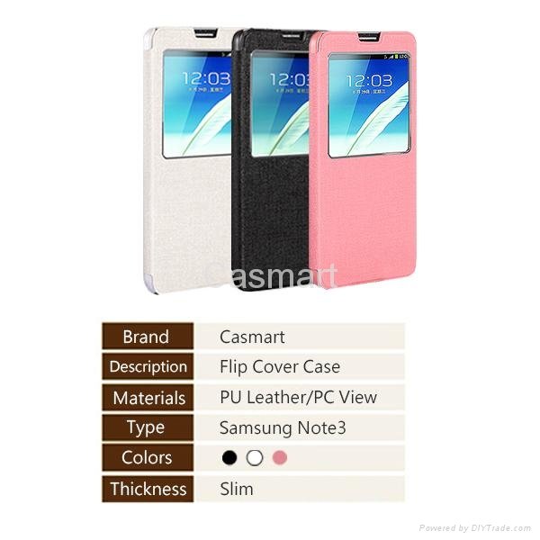 View Flip Cover for Samsung Note 3 (pink)  2