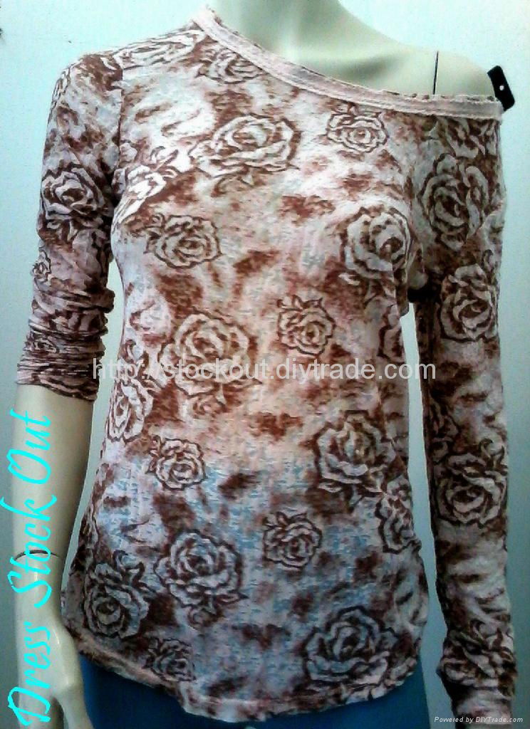 Floral print tunic with scarf slim fit 2