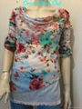 Elegant floral print tunic slim fit 1