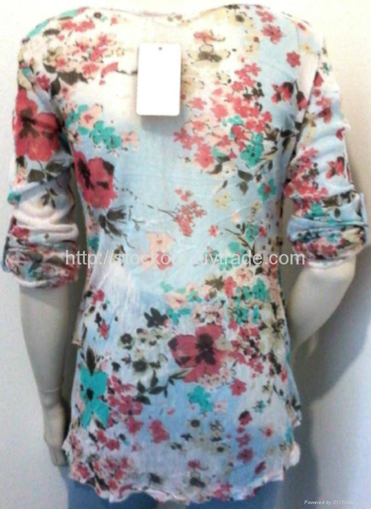 Elegant floral print tunic slim fit 3