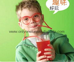 Funny Glasses Straw Silly Straw For Kids With Passed FDA Test 