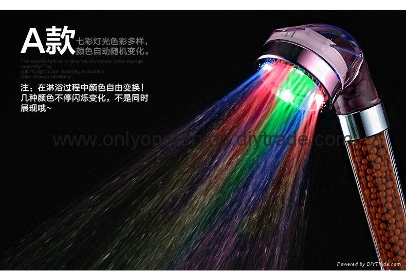 hot selling cool led color changing shower head seven colors changable 