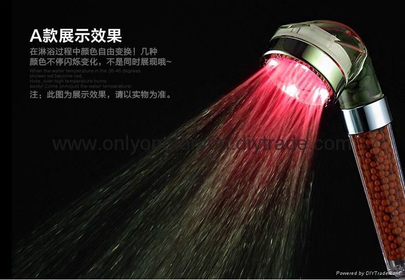 hot selling cool led color changing shower head seven colors changable  5