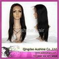 New Arrival! 2014 Hot sale Wavy Hair Lace Front Wigs Color#1b with Bangs 4