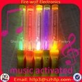 Sound controlled Led flashing glow stick  light baton Manufacture and Supplier  4