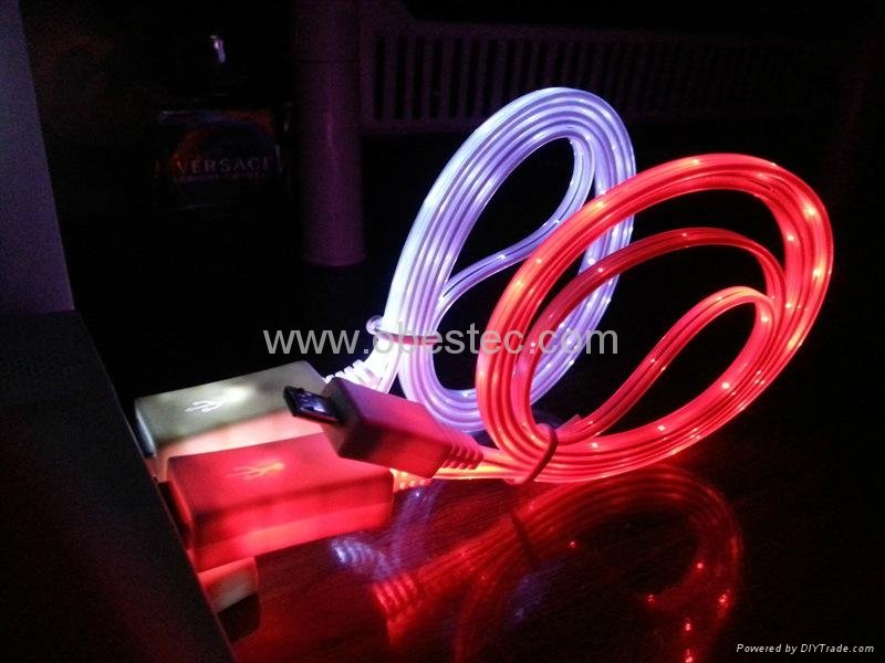 USB Flash glowing data sync charging cable 3