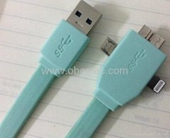 SAMSUNG NOTE3+Micro +iPhone5 USB cable