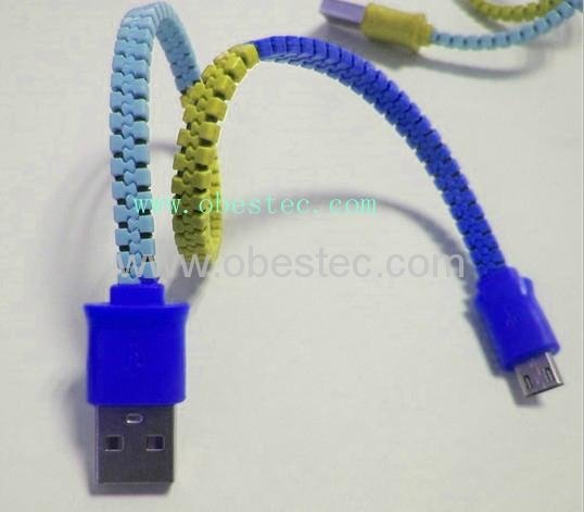 Colorful USB Zipper cable 2