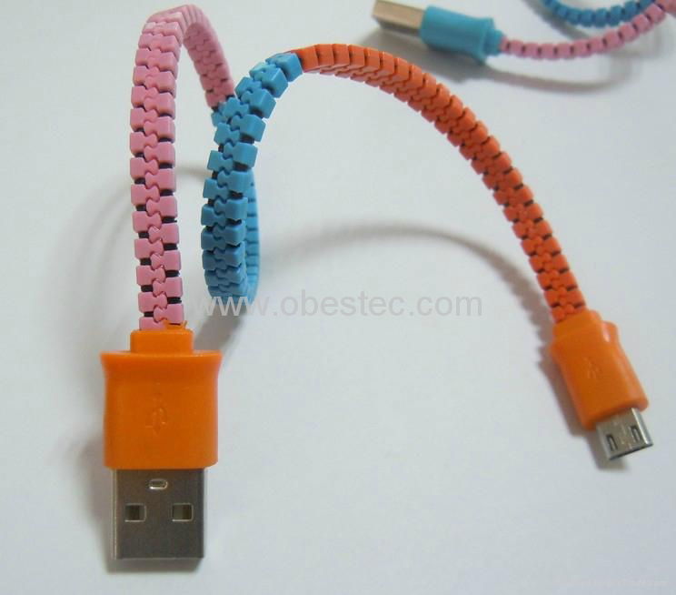 Colorful USB Zipper cable 3